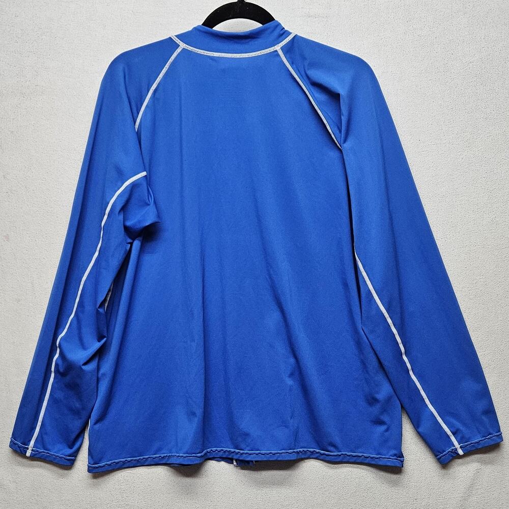 DuckSkinz Jacket Mens 2XL Blue Full Zip UV Sun Protection Rash Guard Swimwear - Picture 5 of 8